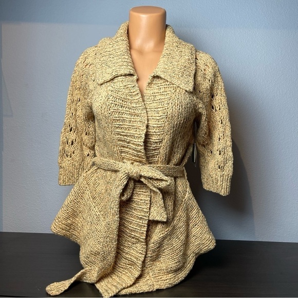 Bask Sweaters - BASK Space-dyed Belted Sweater Snap Closures (K17)